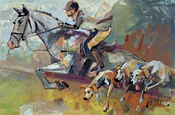 Same Intention by Marieke Bekke - Original Painting on Box Canvas sized 59x39 inches. Available from Whitewall Galleries
